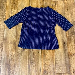 Womens polka dot, 100% cotton shirt from cj banks